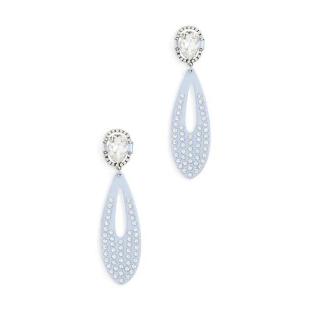 DANNIJO Oxidized Silver Blue Tina Drop Earrings